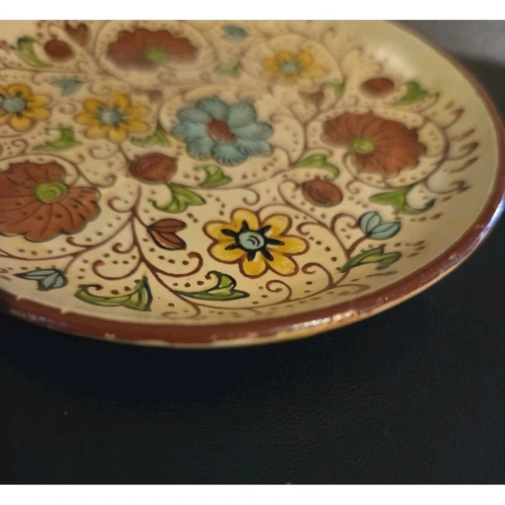 Trinket Tray made in Japan - Hand Painted - Wear On Outer Rim - Jerywil Vintage